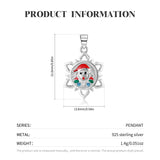 Jiuhao 925 Silver Santa Gingerbread Christmas Pendant