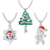 Jiuhao 925 Silver Santa Gingerbread Christmas Pendant