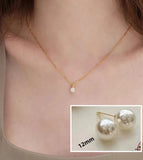 925 Sterling Silver Zircon Heart Necklace Pendant Chain Plated 14K Jewelry