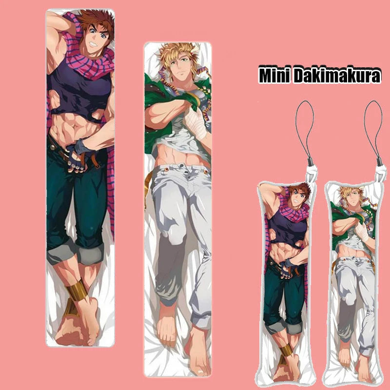 JoJo's Golden Wind Mini Dakimakura Phone Strap Keychain Pillow Print Figure