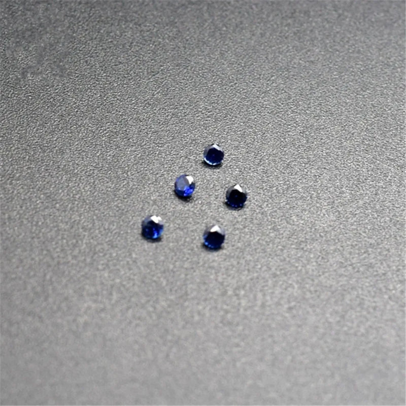 10pcs Round Faceted Sapphire Gemstones 0.8mm-3mm