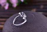 Adjustable Thai Silver Fox Ring Blank (10x10mm Round)