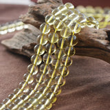 Natural Citrine Beads 6-14mm Smooth Polished Round 15 Inch Strand
