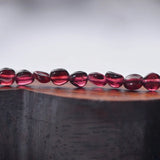 Natural Garnet Beads 6x7mm Fiery Red 15 Inch Strand GA55
