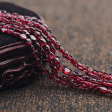 Natural Garnet Beads 6x7mm Fiery Red 15 Inch Strand GA55