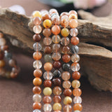 Natural Multicolor Rutilated Quartz Beads 4mm 6mm Round 15 Inch Strand