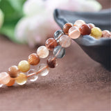 Natural Multicolor Rutilated Quartz Beads 4mm 6mm Round 15 Inch Strand