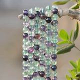 Natural Fluorite Beads 4mm-12mm Smooth Polished Round Strand