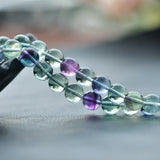 Natural Fluorite Beads 4mm-12mm Smooth Polished Round Strand