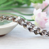 Natural Smoky Quartz Twist Beads 7x12mm