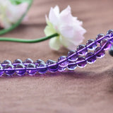 High Cultured Amethyst Beads 6-12mm Smooth Round 15 Inch Strand