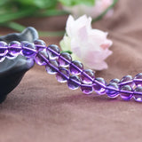High Cultured Amethyst Beads 6-12mm Smooth Round 15 Inch Strand
