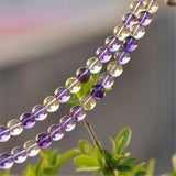High Cultured Ametrine Beads 6mm 8mm 10mm Smooth Round Strand