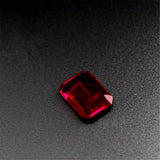 Ruby Rectangle Faceted Gemstone Emerald Cut Ruby Gem