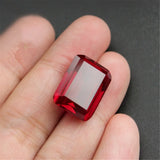 Ruby Rectangle Faceted Gemstone Emerald Cut Ruby Gem