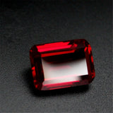 Ruby Rectangle Faceted Gemstone Emerald Cut Ruby Gem
