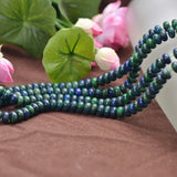 Natural Green Lapis Lazuli Abacus Beads 8x5mm Flat Round 15 Inch Strand
