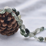 Natural Green Rutilated Quartz Beads 7x9mm/10x11mm Irregular Shape