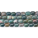 Natural Agate Barrel Shape Beads 12x16mm Strand