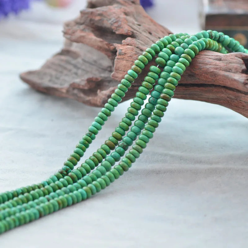 Vintage Turquoise Beads 3x6mm 15 Inch Strand