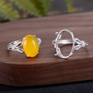925 Sterling Silver Ring Base Adjustable Ring Setting R926B