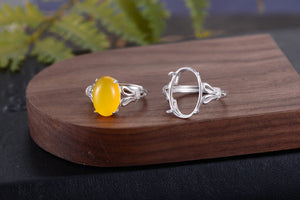 925 Sterling Silver Ring Base Adjustable Ring Setting R926B