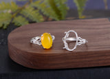 925 Sterling Silver Ring Base Adjustable Ring Setting R926B