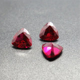 Blood-Red Ruby Trillion Faceted Gemstone C52R