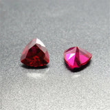 Blood-Red Ruby Trillion Faceted Gemstone C52R