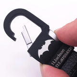 Jobon Men Key Chain Custom Leather Key Ring Holder Gift Carbine Jewelry