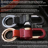 Jobon Men Key Chain Custom Leather Key Ring Holder Gift Carbine Jewelry