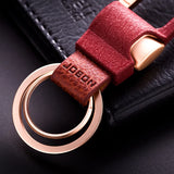 Jobon Men Key Chain Custom Leather Key Ring Holder Gift Carbine Jewelry