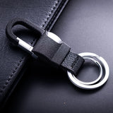 Jobon Men Key Chain Custom Leather Key Ring Holder Gift Carbine Jewelry