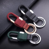Jobon Men Key Chain Custom Leather Key Ring Holder Gift Carbine Jewelry