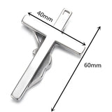 Johnny Hallyday Guitar Cross Pendant Punk Stainless Steel Necklace