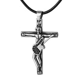 Johnny Hallyday Guitar Cross Pendant Punk Stainless Steel Necklace