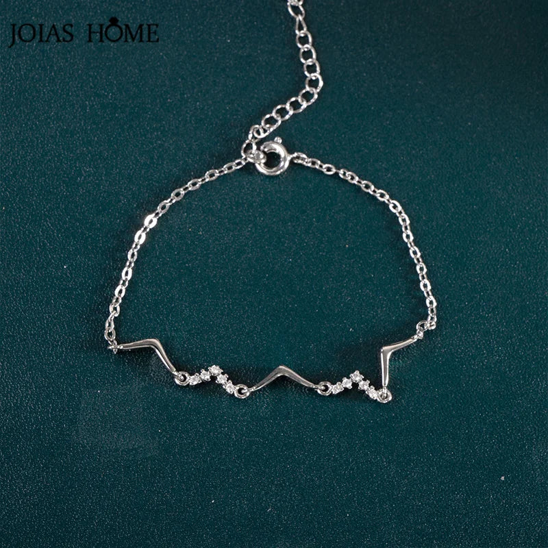 Joiahome 925 Silver Wavy Bracelet Women's Gift