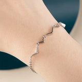 Joiahome 925 Silver Wavy Bracelet Women's Gift