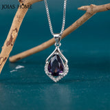 Joiahome Silver 925 Purple CZ Necklace for Women