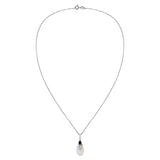 Moonstone Teardrop Water Drop Pear Necklace 925 Sterling Silver Pendant