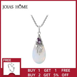 Moonstone Teardrop Water Drop Pear Necklace 925 Sterling Silver Pendant