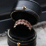 925 Silver Women's Ring European American Princess Rose Ruby Engagement