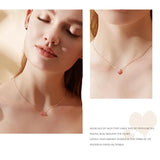 925 Silver Rose Love Crown Amethyst Pendant Necklace