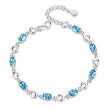 925 Silver Women Jewelry Set Necklace Earrings Bracelet for Wedding Party Gift
