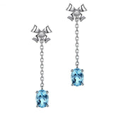 925 Silver Women Jewelry Set Necklace Earrings Bracelet for Wedding Party Gift