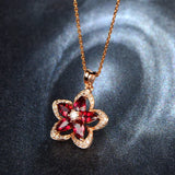 Classic Red Ruby Pendant Necklace Gemstone Silver 925 Jewelry