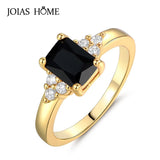 Silver Ring With Square Gemstones Size 6-10