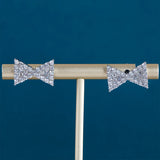 Delicate Bowknot Earrings For Women Silver 925 Jewelry Ear-studs