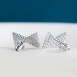 Delicate Bowknot Earrings For Women Silver 925 Jewelry Ear-studs