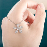 INS FlowerSilver 925 Neck Chain Charm Fine Jewelry